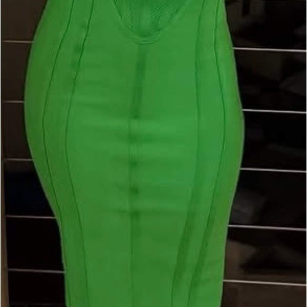 Fashion Nova Green Midi Dress